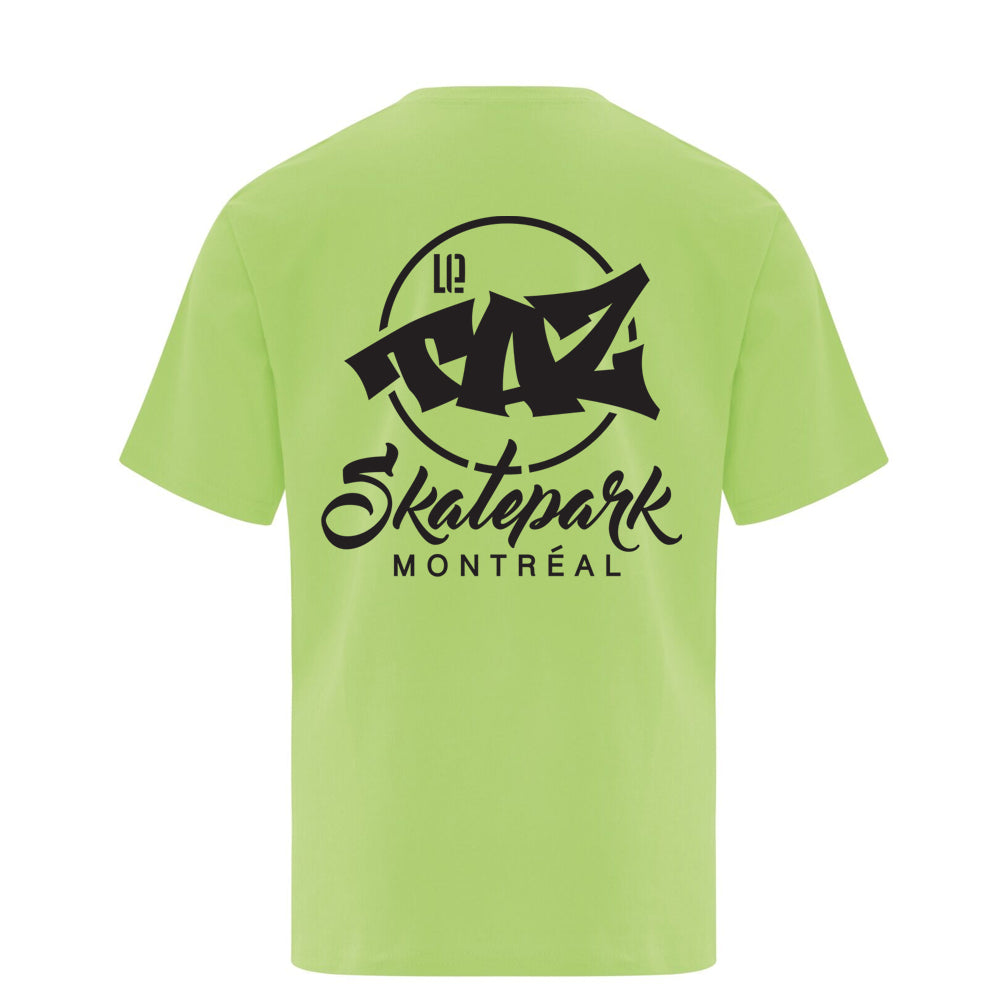 TAZ Youth T-Shirt Lime Back