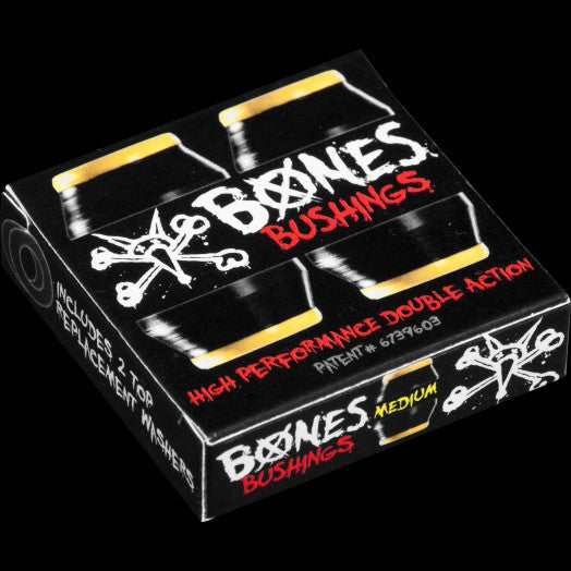 Bones Hardcore Bushings - Skateboard Hardware Black Medium