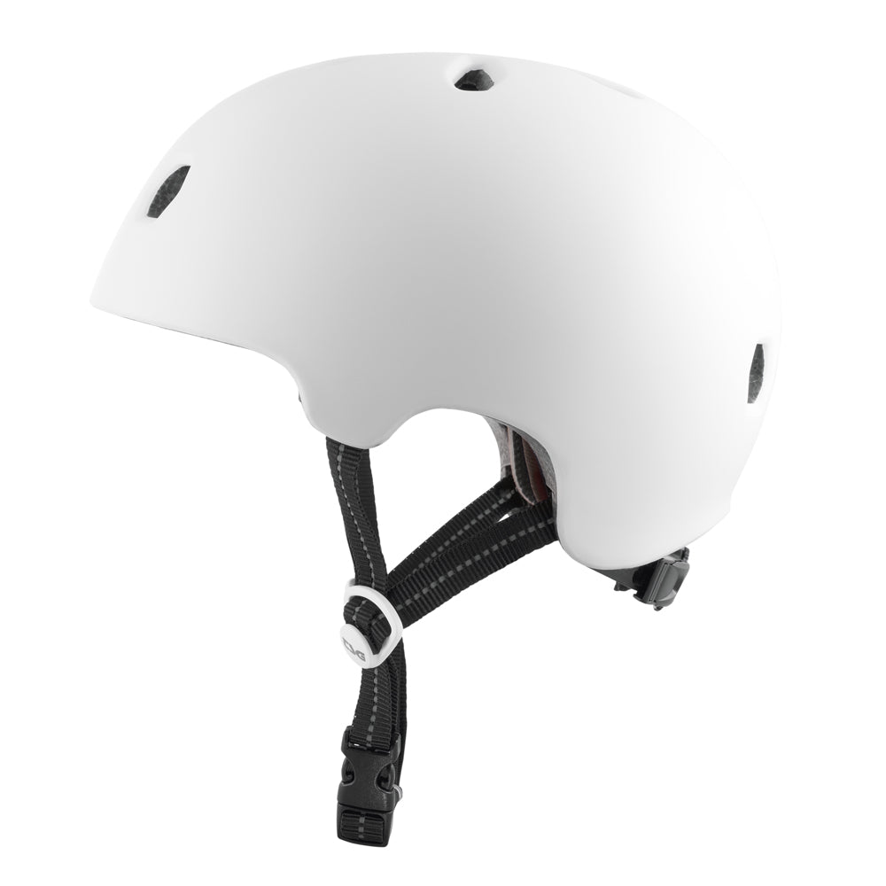 TSG The Meta Solid Color Satin White (CERTIFIED) - Helmet Right Side