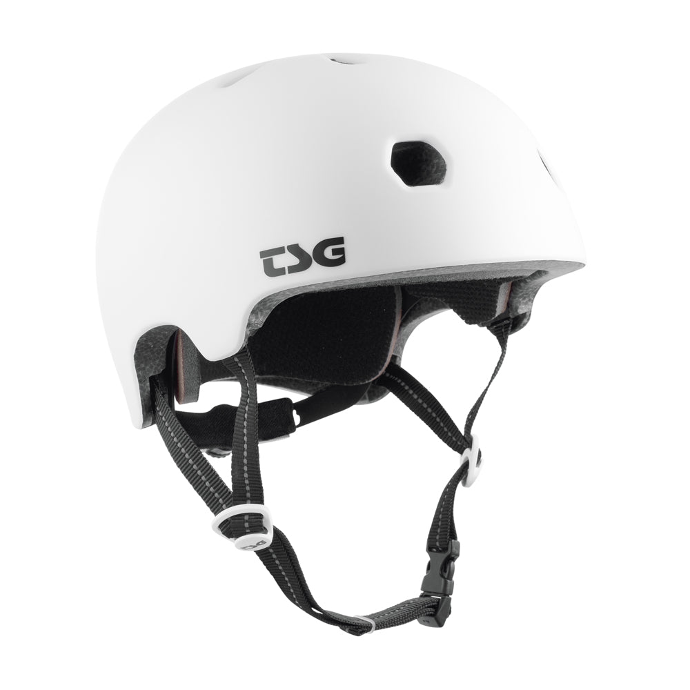 TSG The Meta Solid Color Satin White (CERTIFIED) - Helmet 
