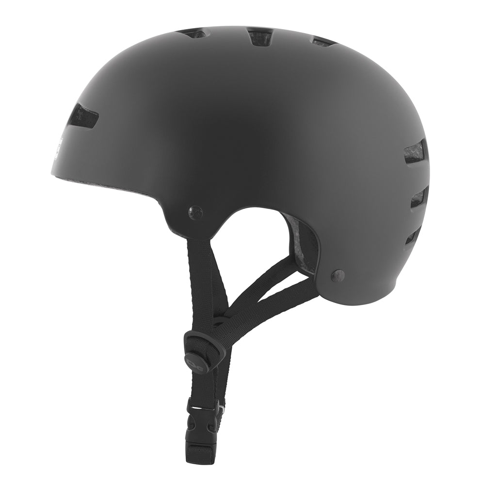TSG Evolution Solid Color Satin Black (CERTIFIED) - Helmet Left Side