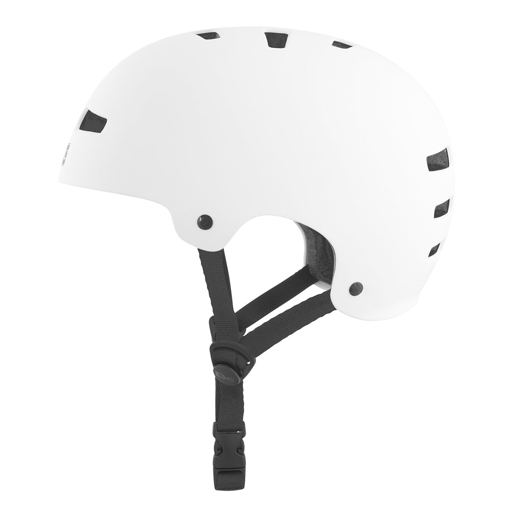 TSG Evolution Solid Color Satin White (CERTIFIED) - Helmet Left Side