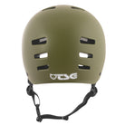 TSG Evolution Solid Color Satin Olive (CERTIFIED) - Helmet Back View