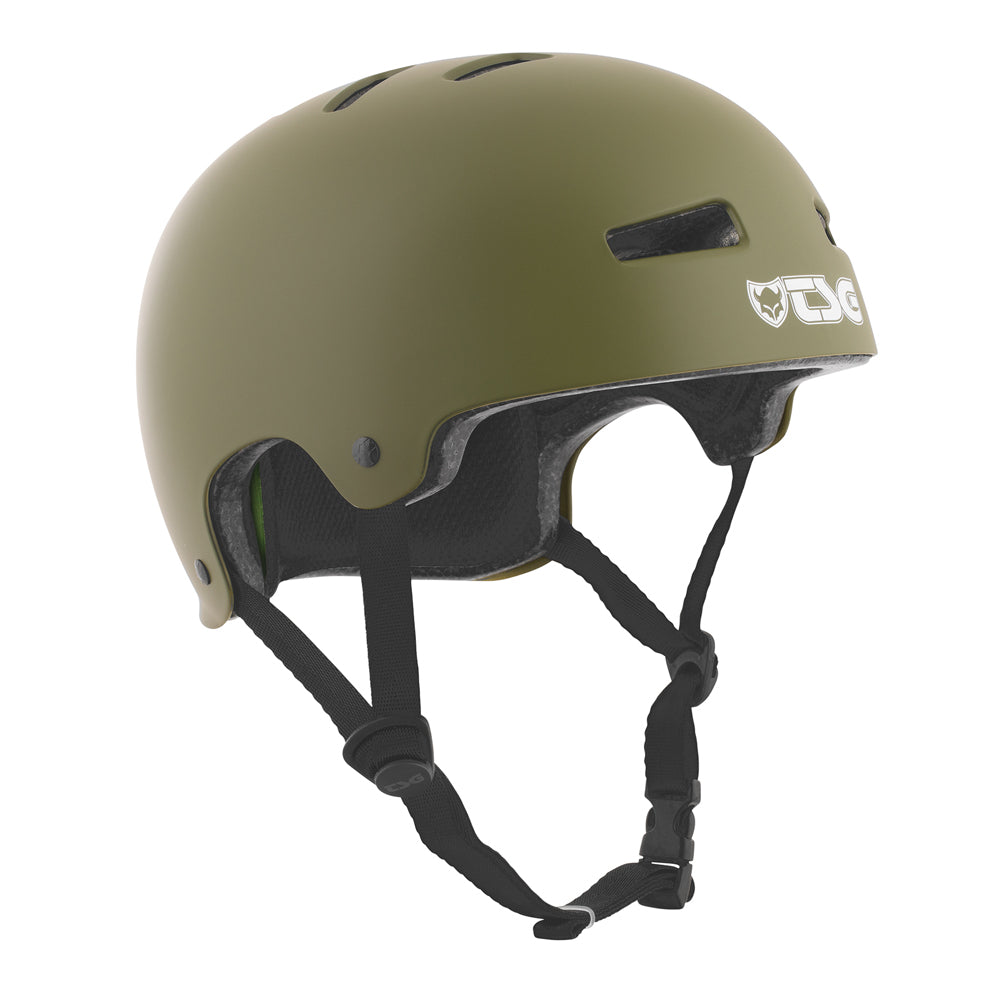 TSG Evolution Solid Color Satin Olive (CERTIFIED) - Helmet 
