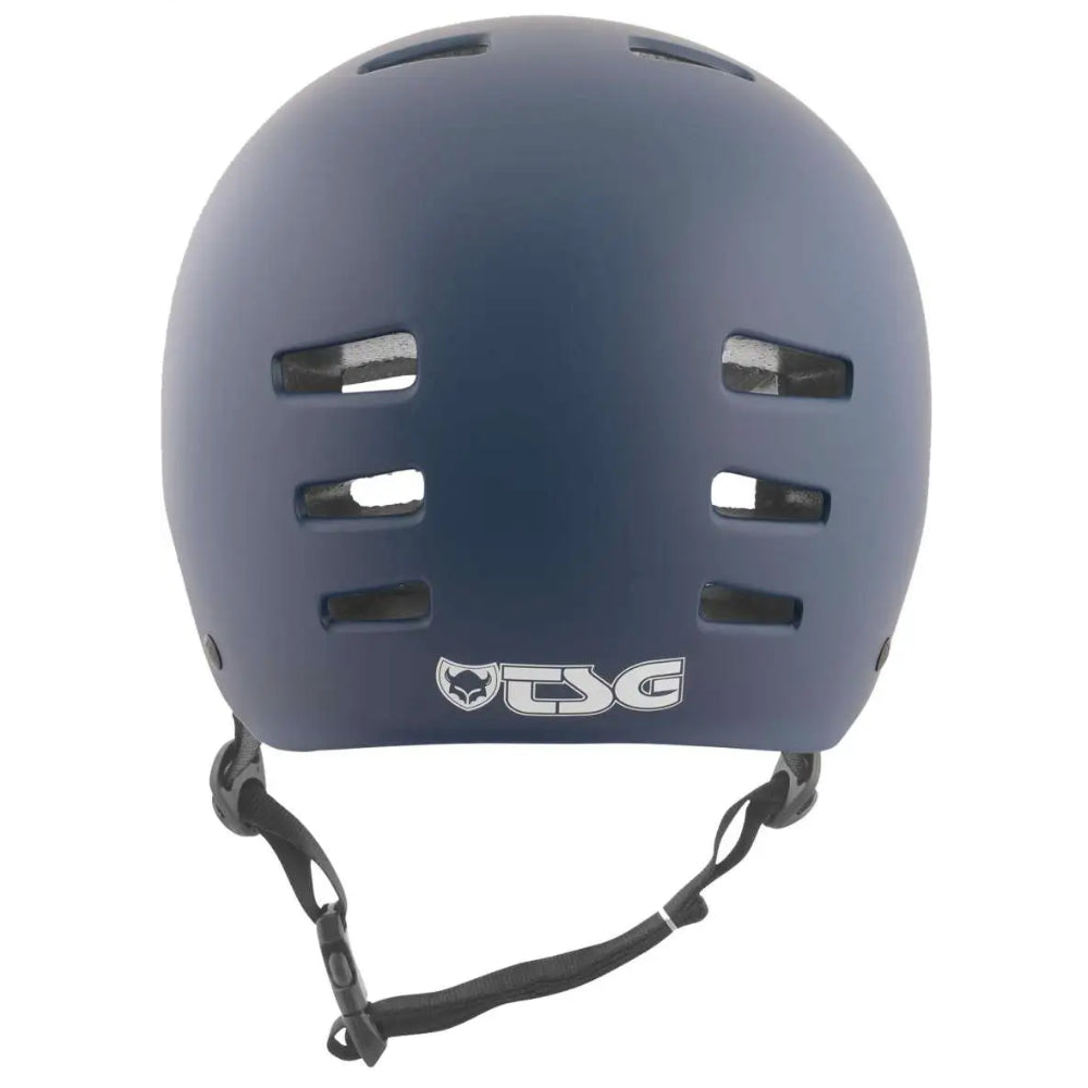 TSG Evolution Solid Color Satin Blue (CERTIFIED) - Helmet Back Logo