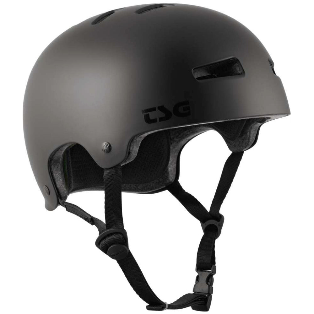 TSG Evolution Solid Color Satin Dark Black (CERTIFIED) - Helmet