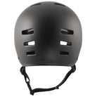 TSG Evolution Solid Color Satin Dark Black (CERTIFIED) - Helmet Back Logo Black