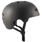 TSG Evolution Solid Color Satin Dark Black (CERTIFIED) - Helmet Right Logo Black