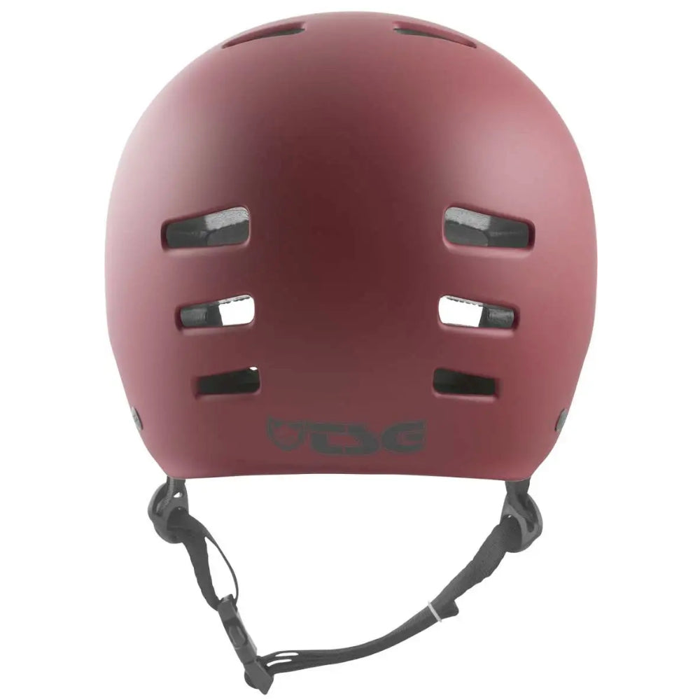 TSG Evolution Solid Color Satin Oxblood (CERTIFIED) - Helmet Back Logo