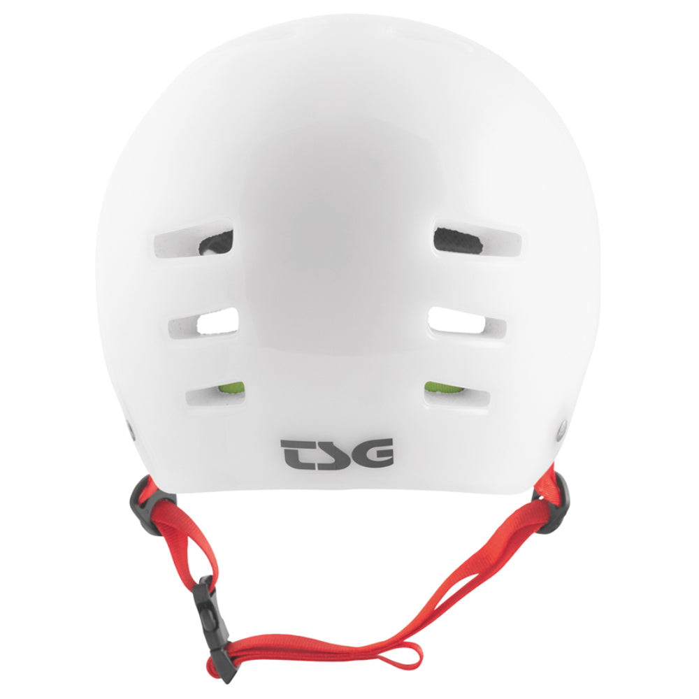 TSG Evolution Special Makeup Clear White (White EPS foam) Certified Helmet Back Logo