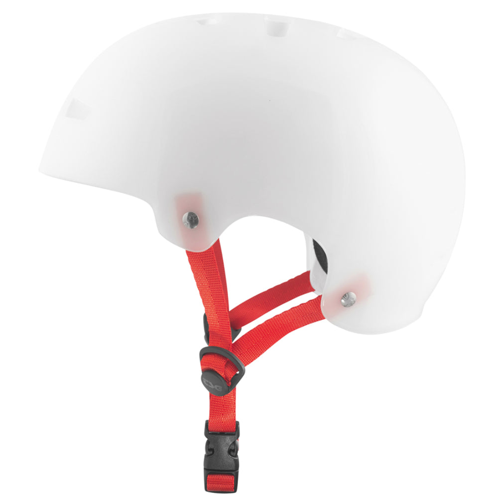 TSG Evolution Special Makeup Clear White (White EPS foam) Certified Helmet Left Side