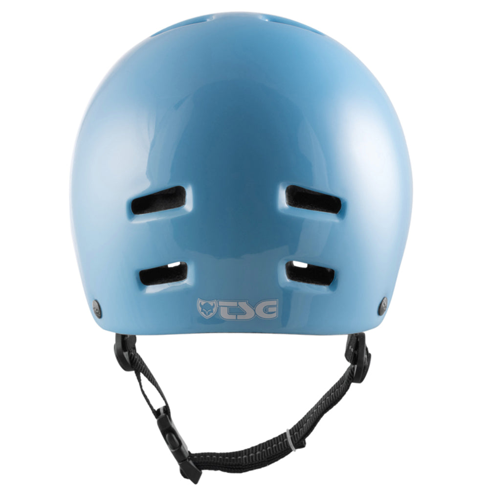 TSG Nipper Maxi Solid Color Gloss Baby Blue (CERTIFIED) - Youth Helmet Back Logo