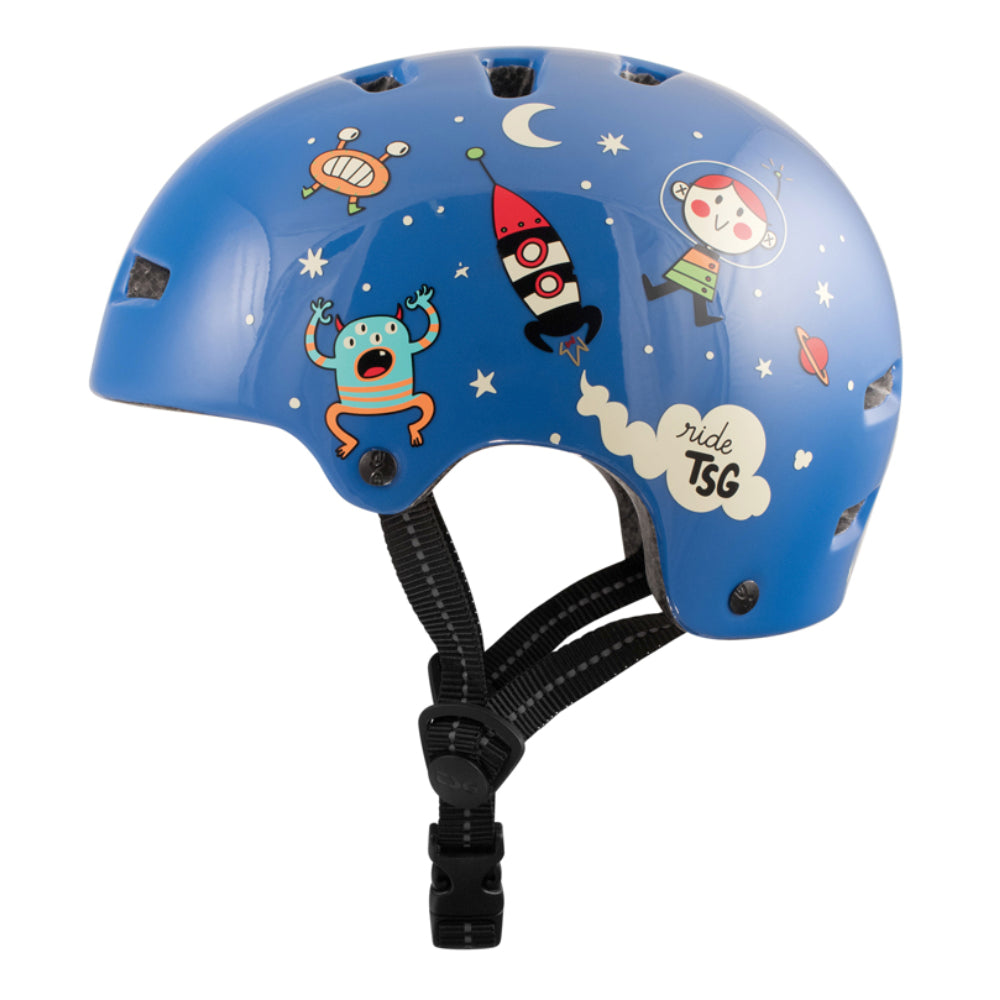 TSG Nipper Mini Graphic Space Craze (CERTIFIED) - Youth Helmet Left