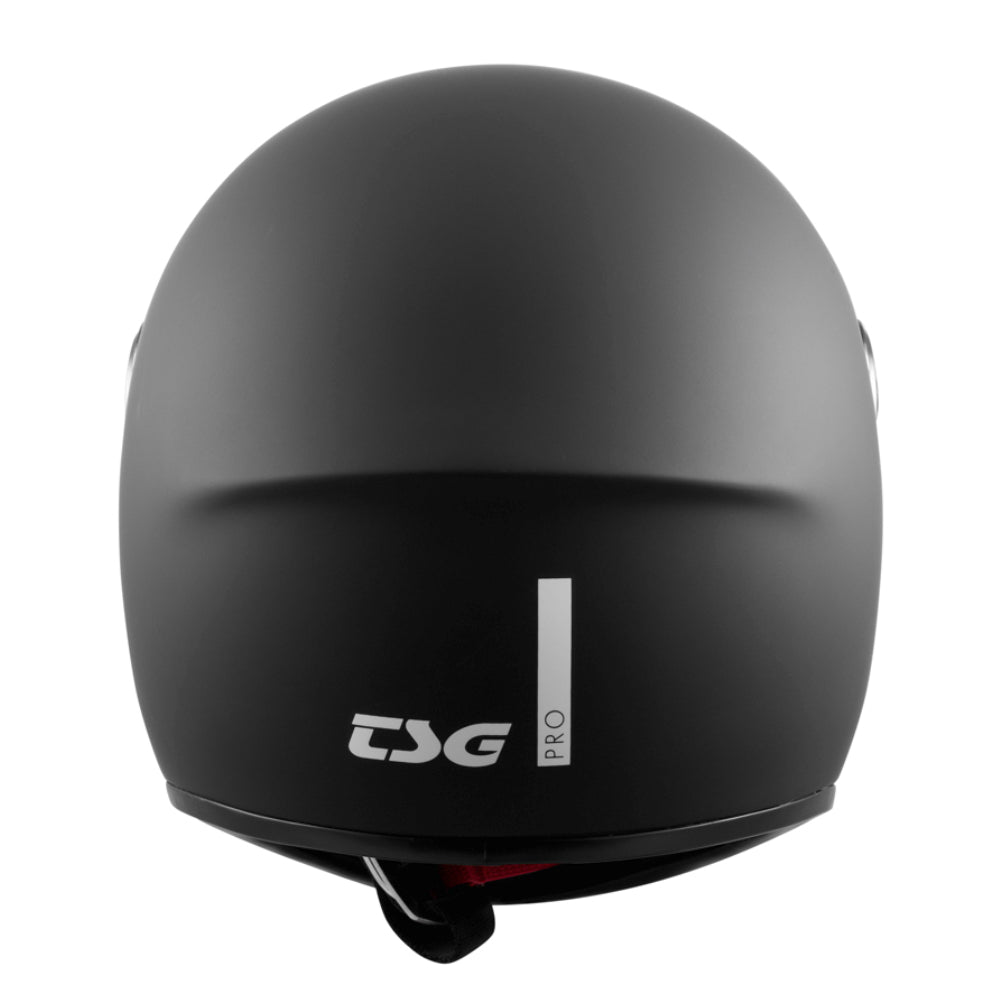TSG Pass Pro Solid Color Matt Black + Bonus Visor FullFace Helmet Back