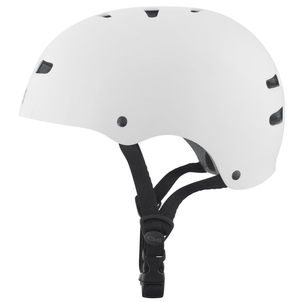 TSG Skate/BMX Injected Color White (CERTIFIED) - Helmet Left
