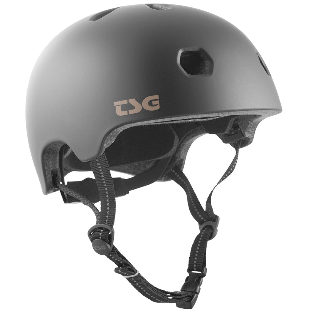 TSG The Meta Solid Color Satin Black (CERTIFIED) - Helmet Matte Black Close Up