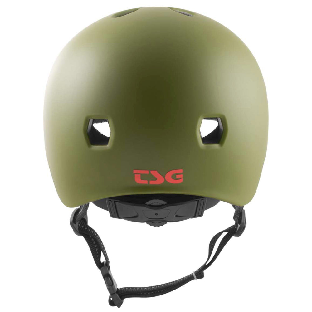 TSG The Meta Solid Color Satin Olive (CERTIFIED) - Helmet Back Adjutment