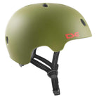 TSG The Meta Solid Color Satin Olive (CERTIFIED) - Helmet Right Logo