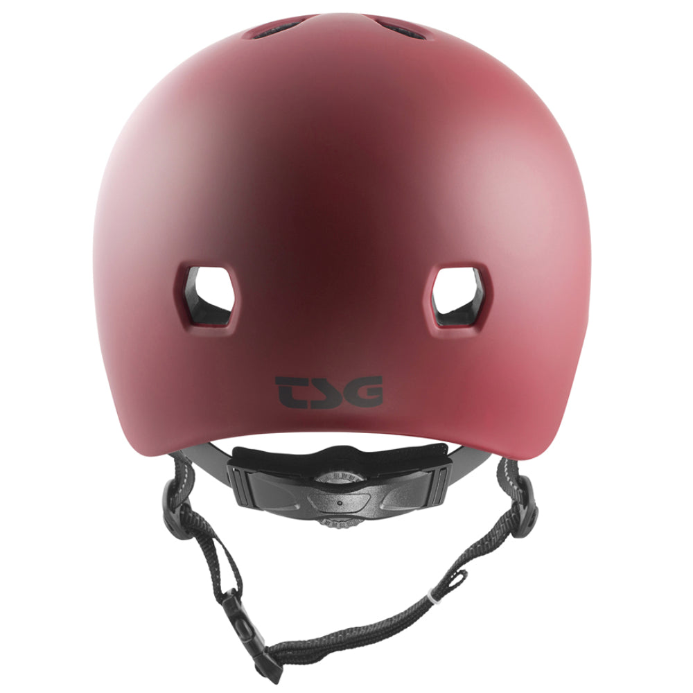 TSG The Meta Solid Color Satin Oxblood (CERTIFIED) - Helmet Back Adjustment