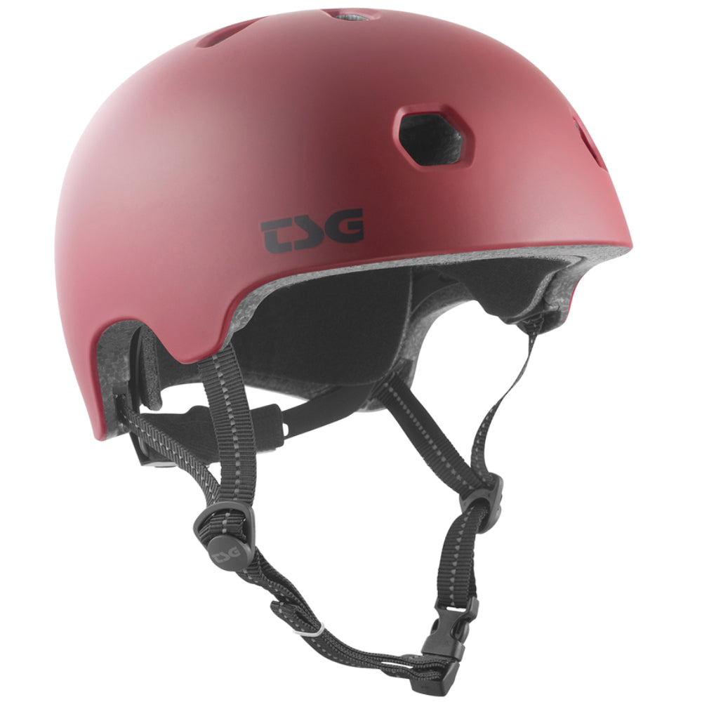TSG The Meta Solid Color Satin Oxblood (CERTIFIED) - Helmet Front