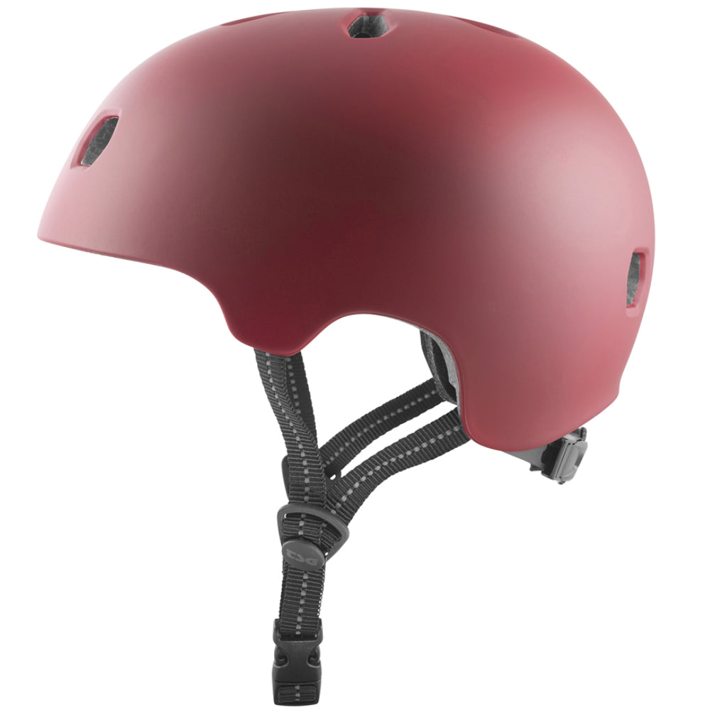 TSG The Meta Solid Color Satin Oxblood (CERTIFIED) - Helmet Left In Mold