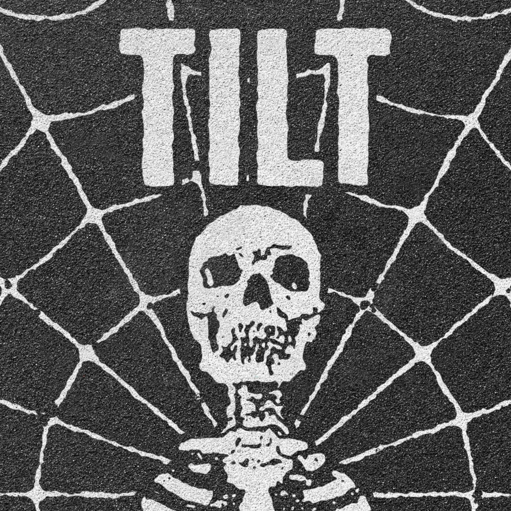Tilt Web Freestyle Scooter Griptape Logo Skull Close Up