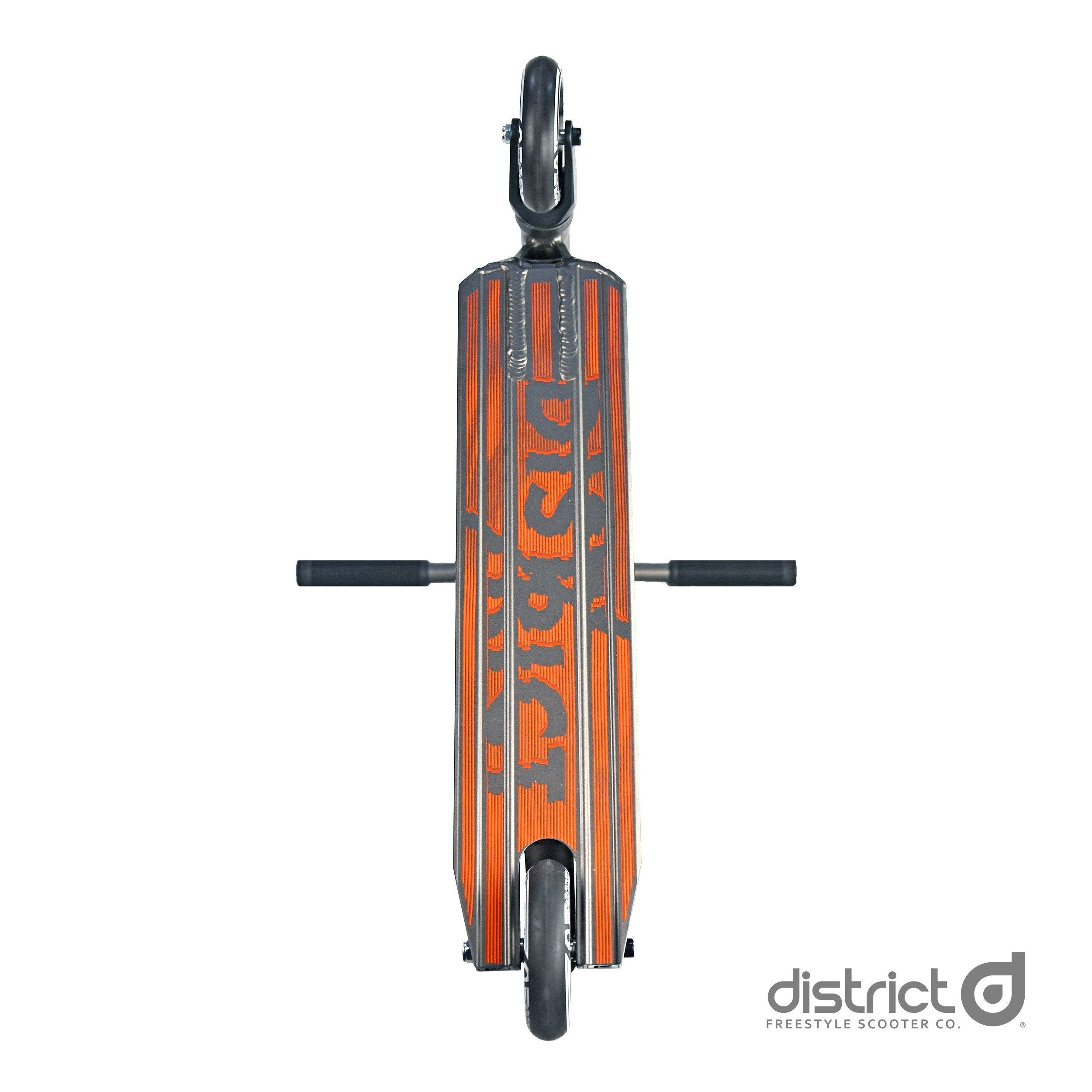 District C50 Titanium Color - Scooter Complete  Bottom Deck Design