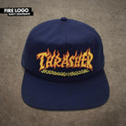 Thrasher Fire Logo Navy Snapback