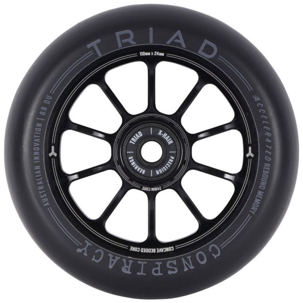 Triad Conspiracy 110mm Lightweight Freestyle Scooter Wheels Black