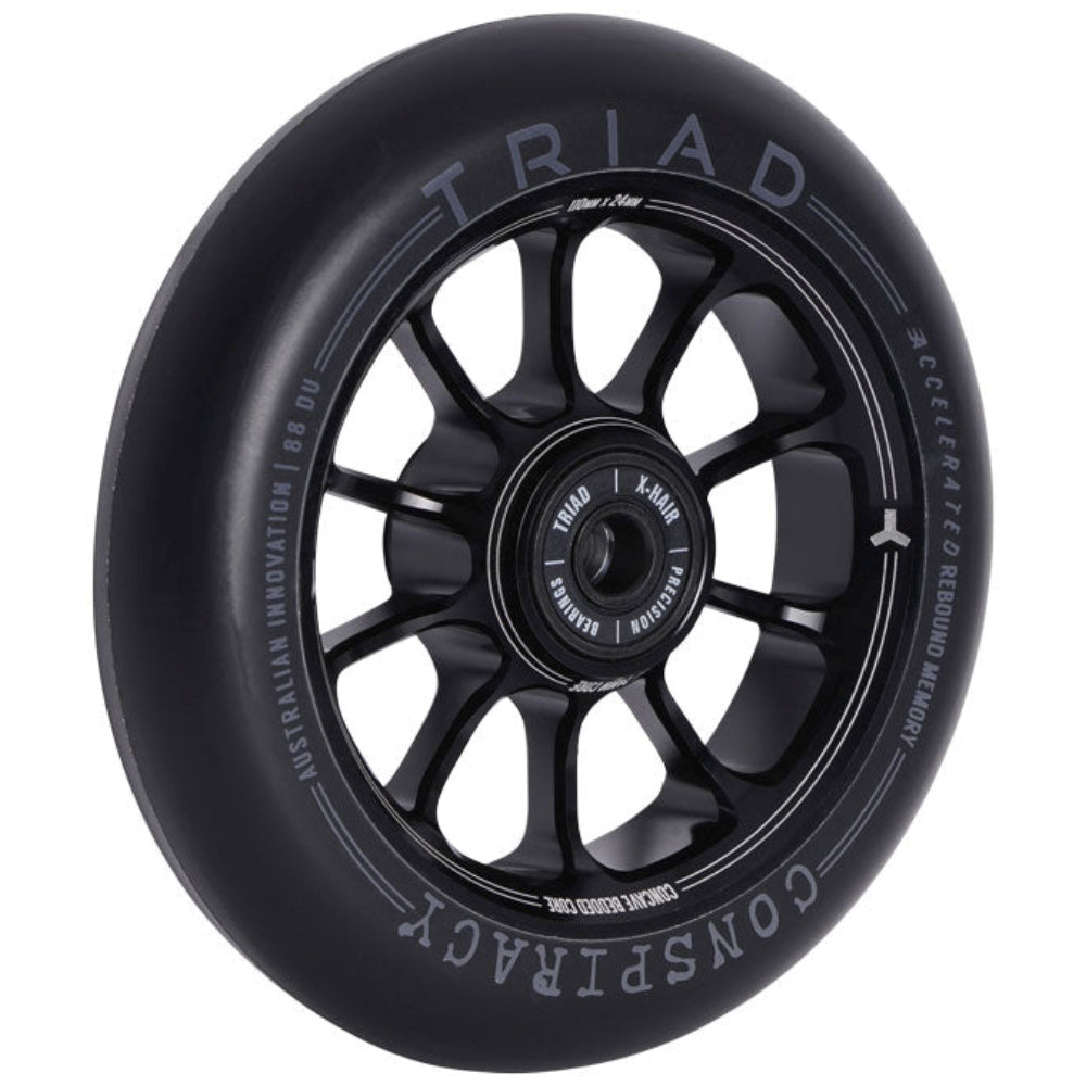 Triad Conspiracy 110mm Lightweight Freestyle Scooter Wheels Black Angle