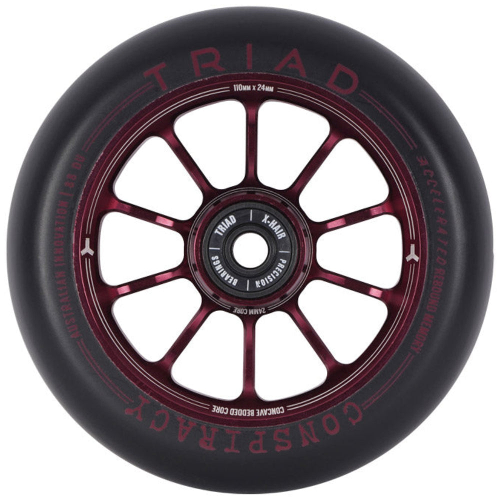 Triad Conspiracy 110mm Lightweight Freestyle Scooter Wheels Red