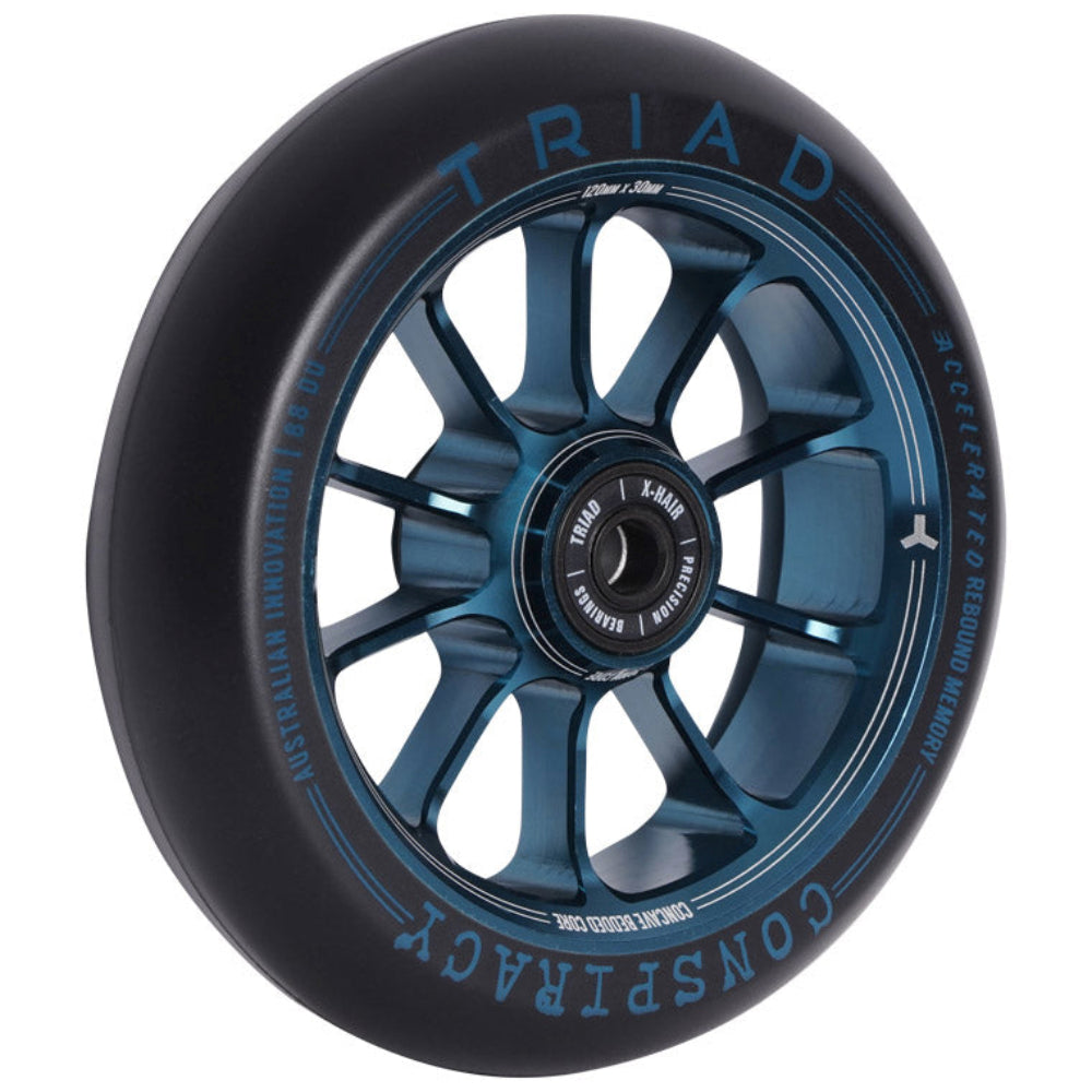 Triad Conspiracy 120x30mm Freestyle Scooter Wheels Blue Angle