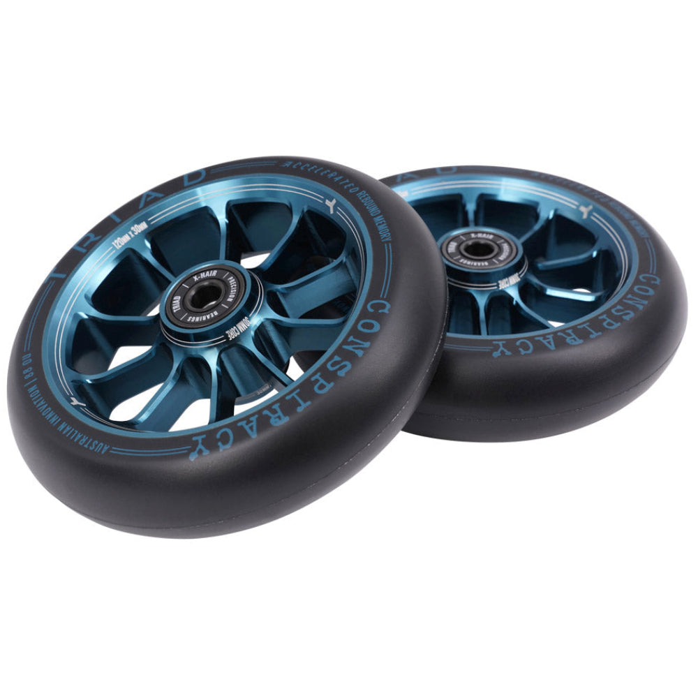 Triad Conspiracy 120x30mm Freestyle Scooter Wheels Blue Pair