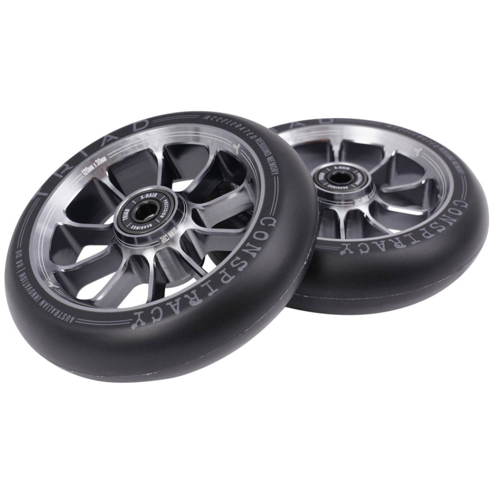 Triad Conspiracy 120x30mm Freestyle Scooter Wheels titanium Pair