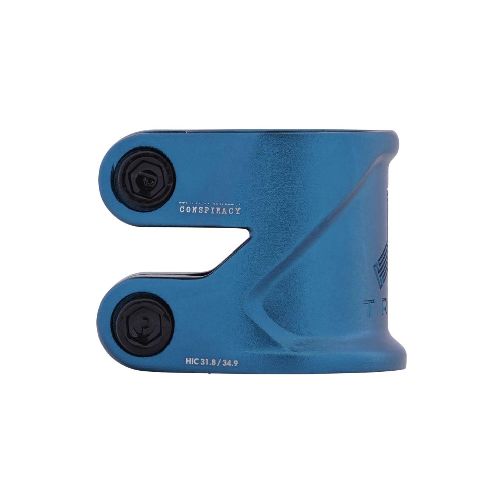 Triad Conspiracy 2 Bolt Freestyle Scooter Clamp With Integrated Dust Cap Blue Side