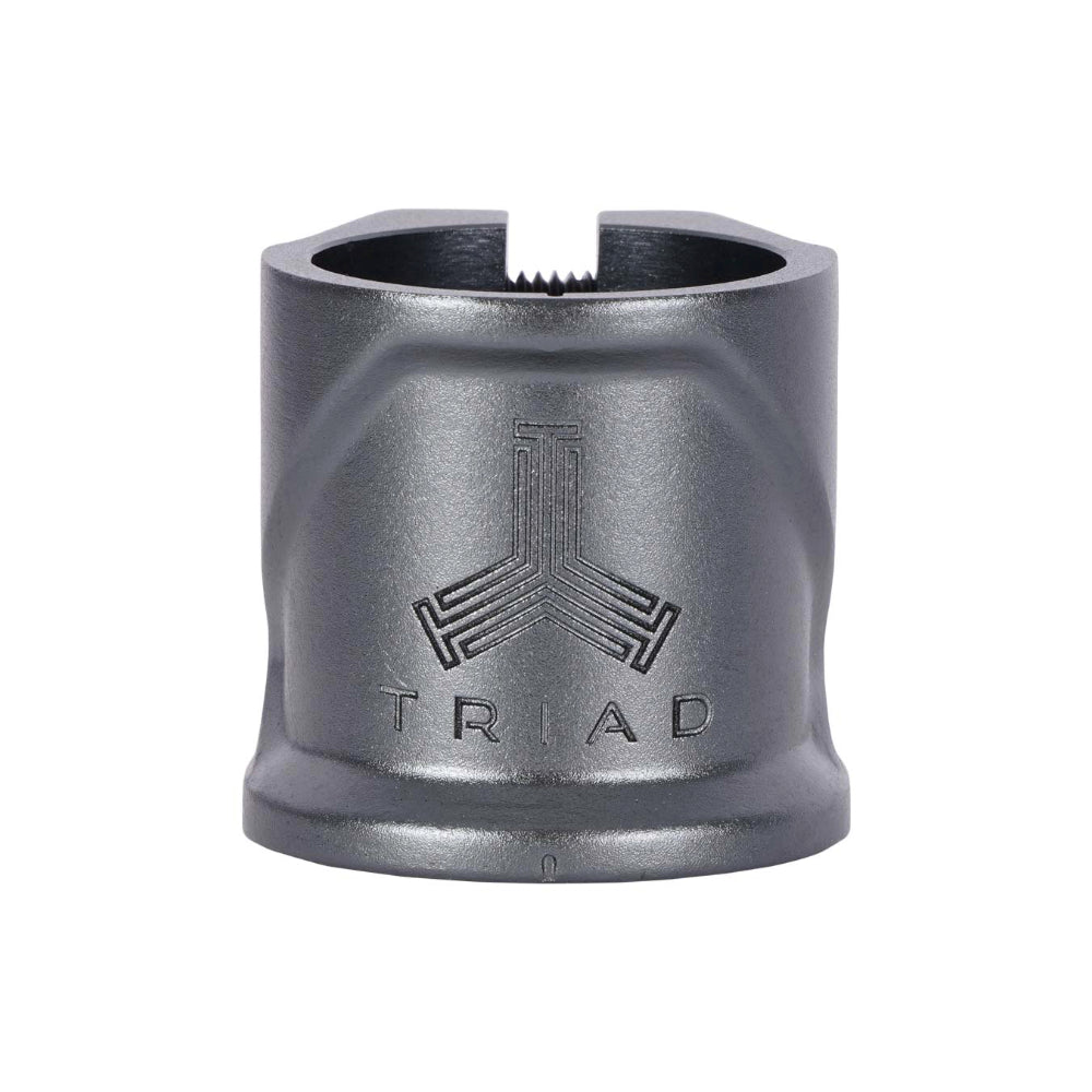 Triad Conspiracy 2 Bolt Freestyle Scooter Clamp With Integrated Dust Cap Titanium Front Logo