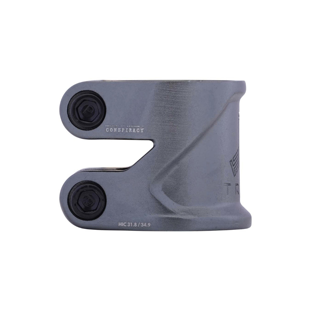 Triad Conspiracy 2 Bolt Freestyle Scooter Clamp With Integrated Dust Cap Titanium Side