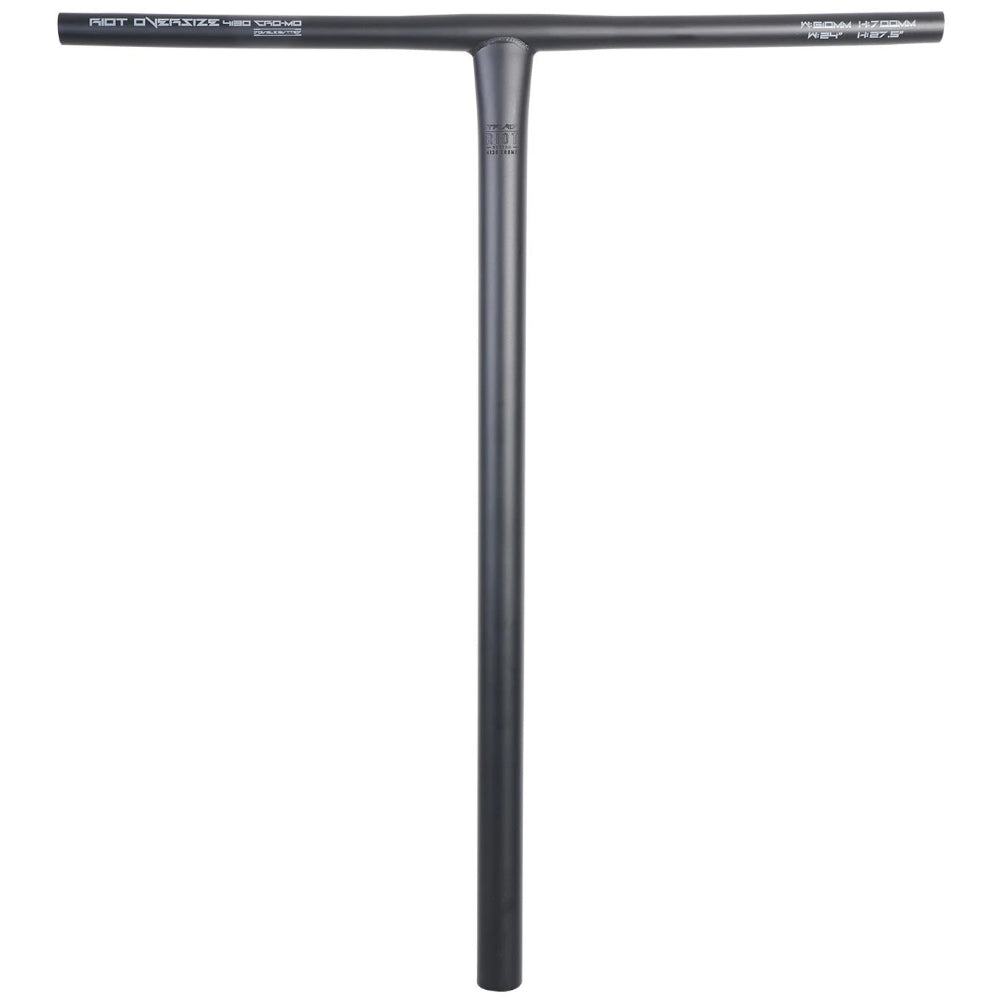 Triad Riot Chromoly Butted Oversized Freestyle Scooter T-Bars Tapered Black