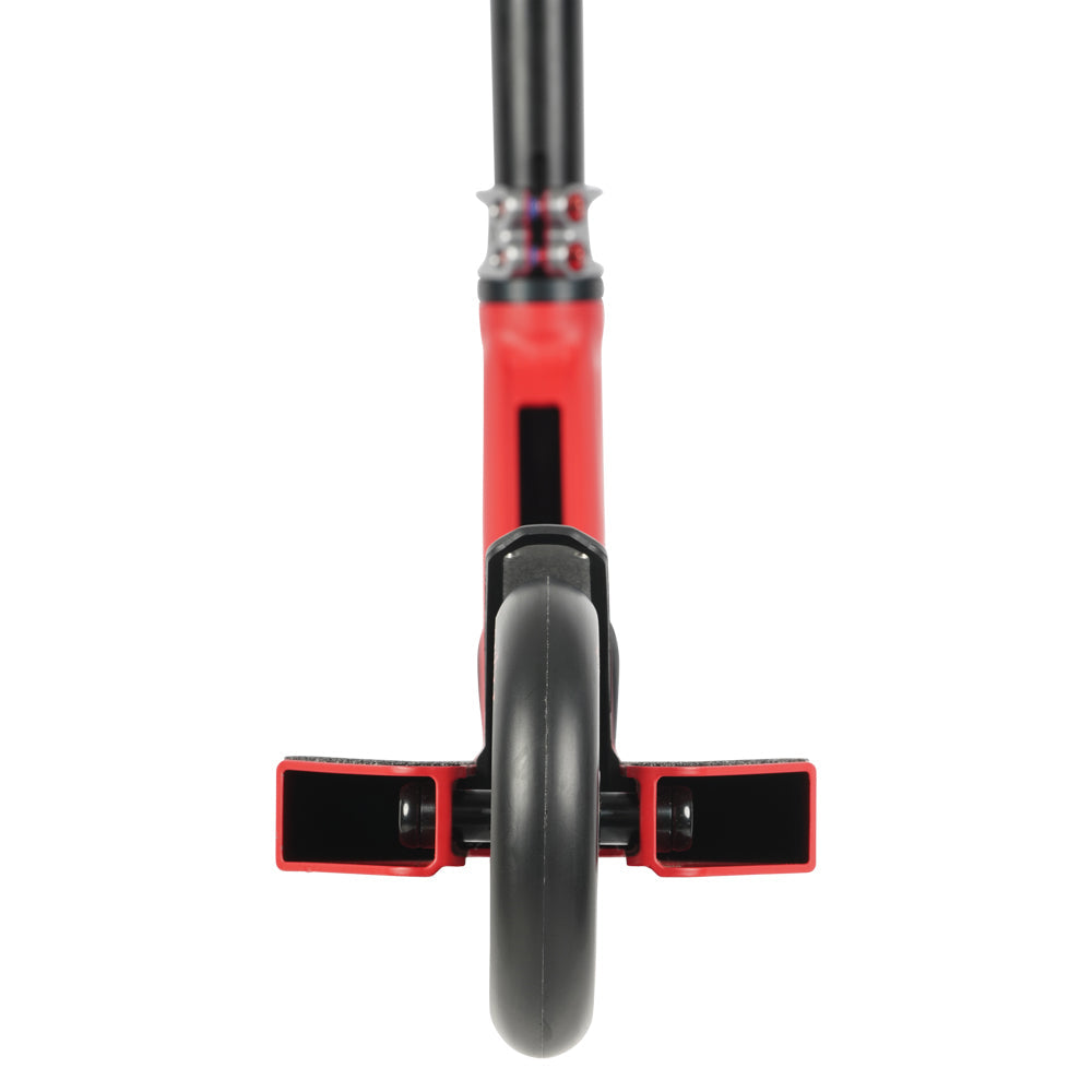 Triad C127 Arcane Red / Titanium Complete Scooter Back Close Up