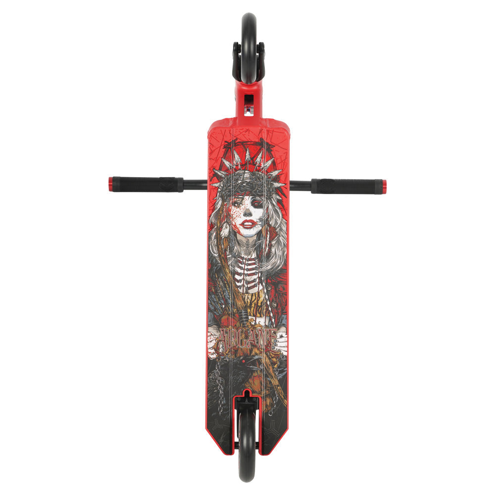 Triad C127 Arcane Red / Titanium Complete Scooter Bottom Design