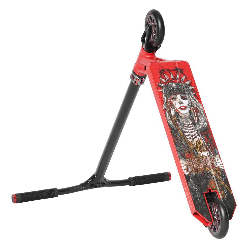 Triad C127 Arcane Red / Titanium Complete Scooter Right Pyramid View