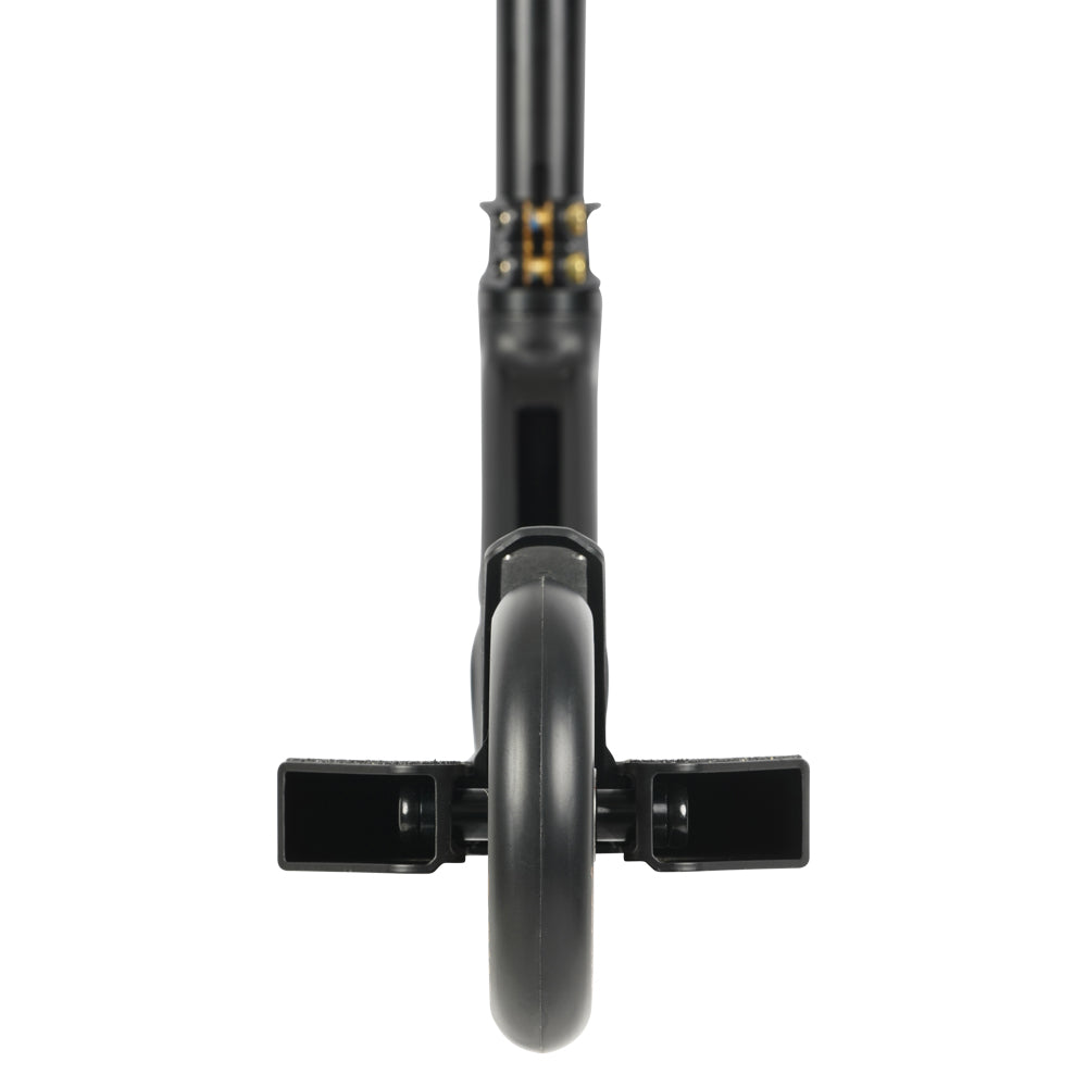 Triad C127 Deranged Black / Orange Complete Scooter Back Close Up