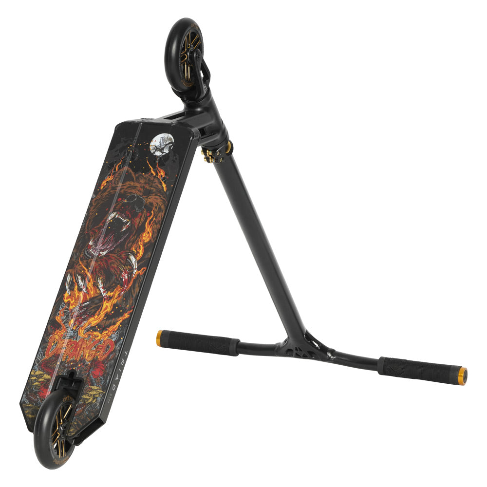 Triad C127 Deranged Black / Orange Complete Scooter Pyramid View