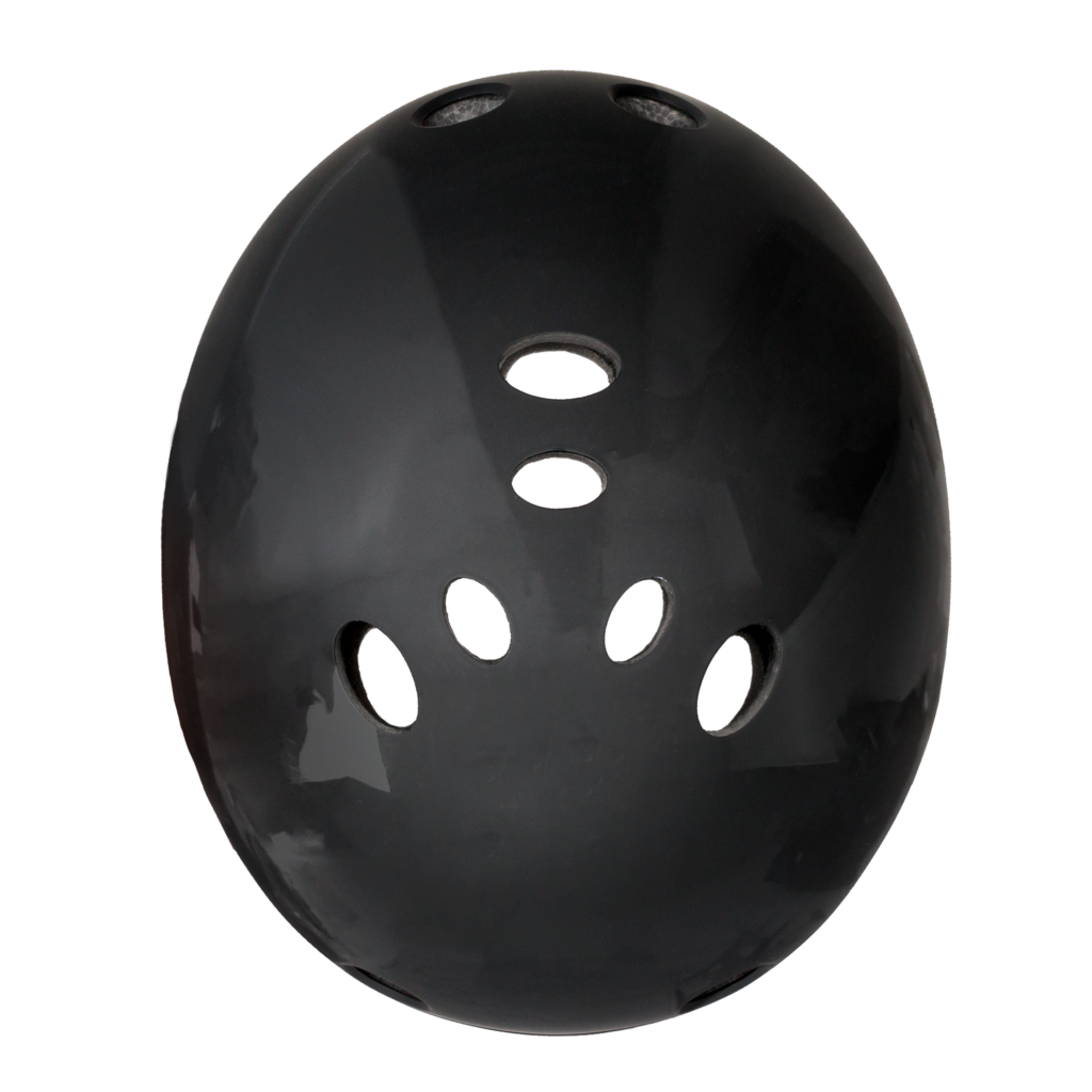 Triple 8 The CERTIFIED Sweatsaver Black Glossy - Helmet Top View