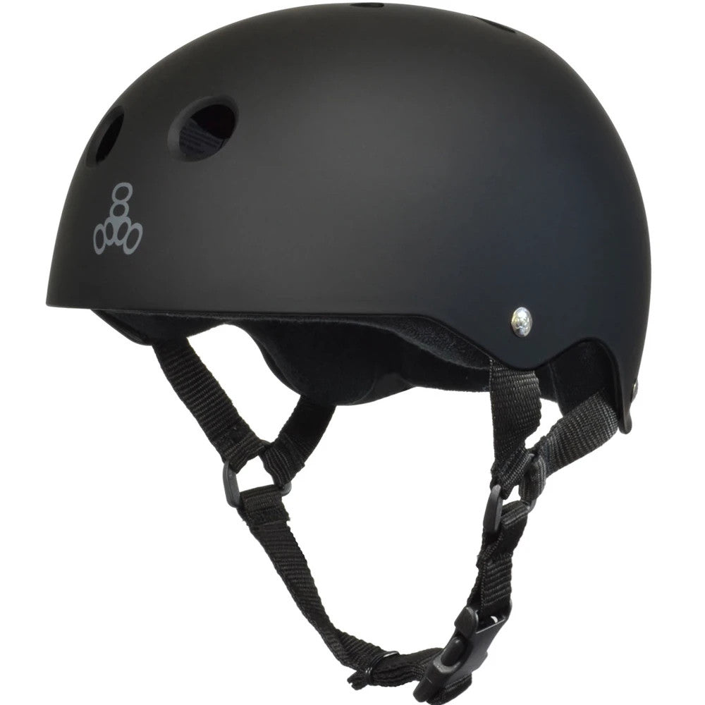 Triple 8 Sweatsaver All Black Rubber - Helmet