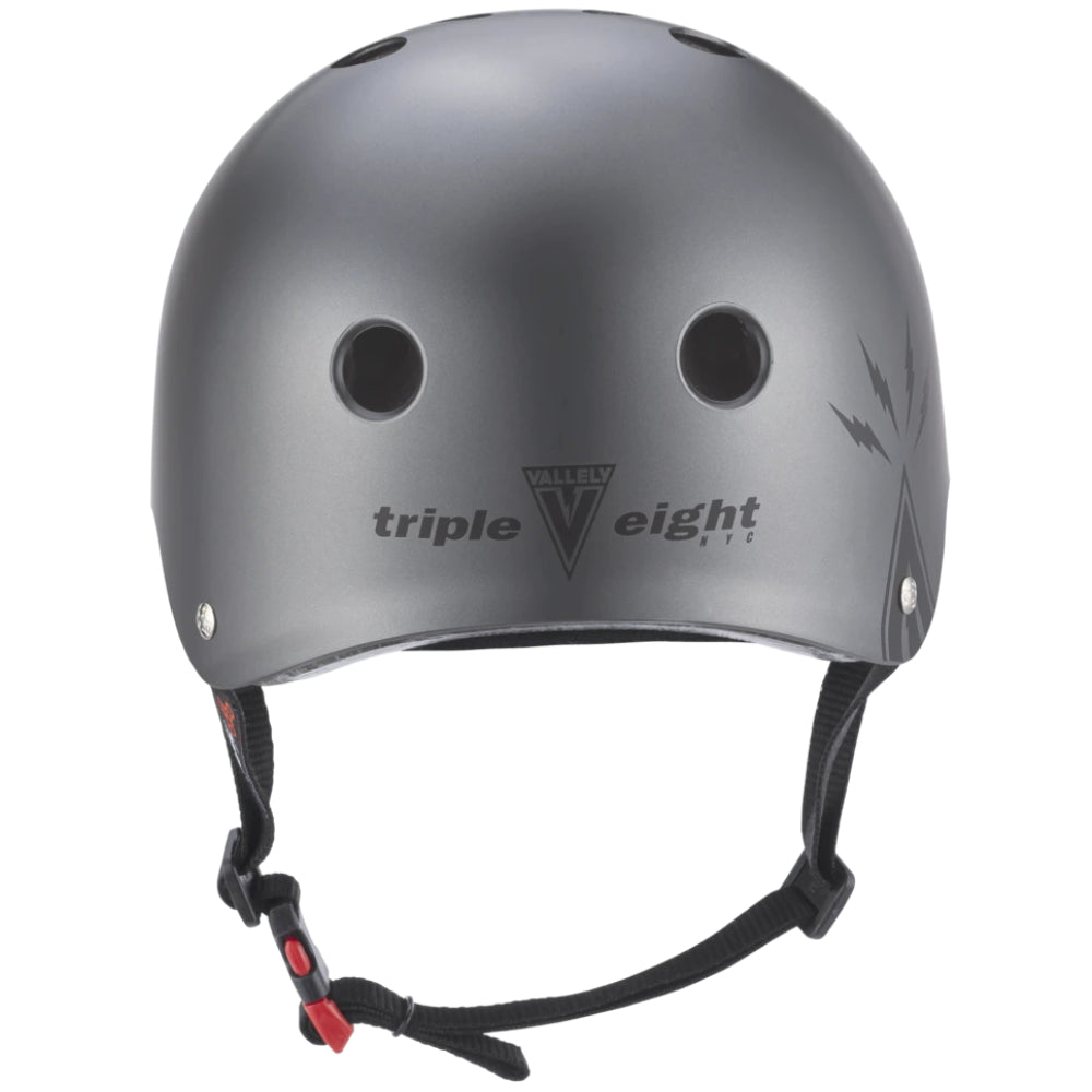 Triple 8 The CERTIFIED Sweatsaver Mike Vallely Signature Edition - Helmet Back View