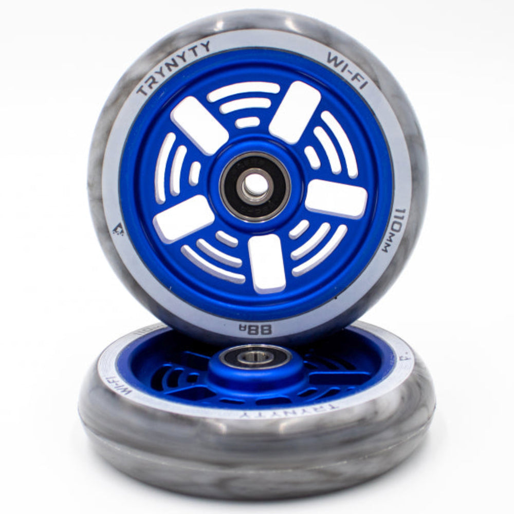 Trynyty Wi-Fi 110mm (PAIR)- Scooter Wheels Blue