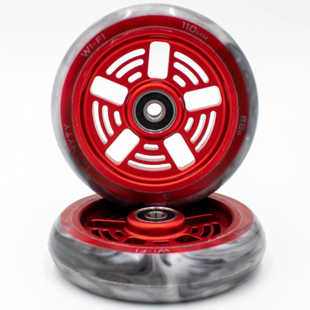 Trynyty Wi-Fi 110mm (PAIR)- Scooter Wheels Red