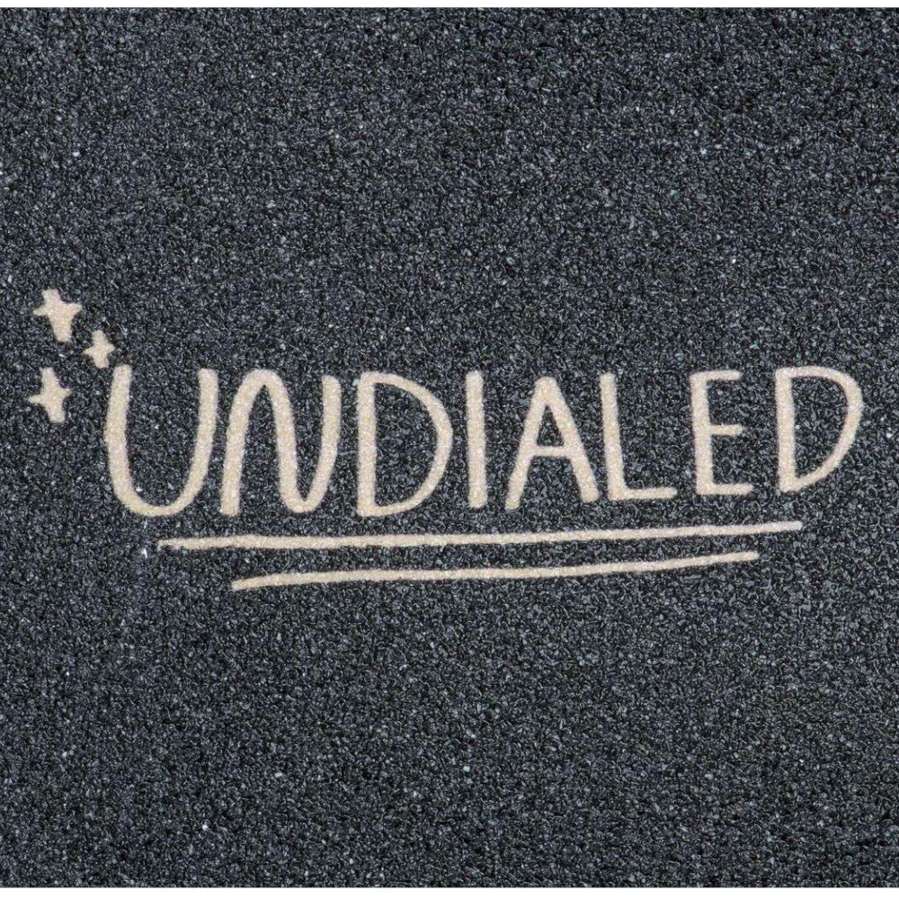 Undialed Sparkle - Scooter Griptape Logo Close Up Writting