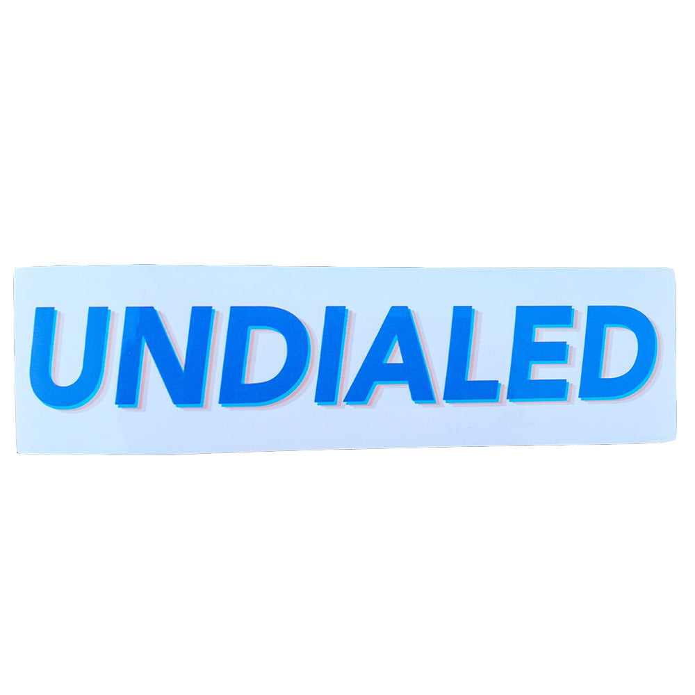 Undialed White And Blue - Sticker